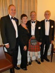 Jean Lennie, Alister McDonald, Club President Bill Munro and Bill Stewart